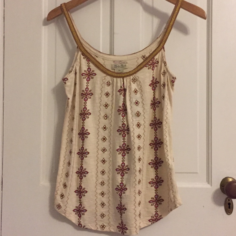 Lucky Brand Embroidered Top, Size XS